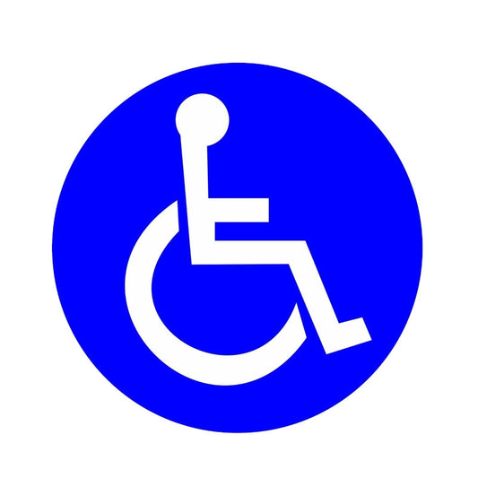 13CM*13CM Disabled Wheelchair Handicap Round  Fashion Car Sticker Decal 11-00079