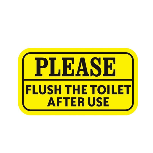 15.6CM*8.7CM  Funny Please Flush The Toilet After Use Car Sticker  Decal 12-0538