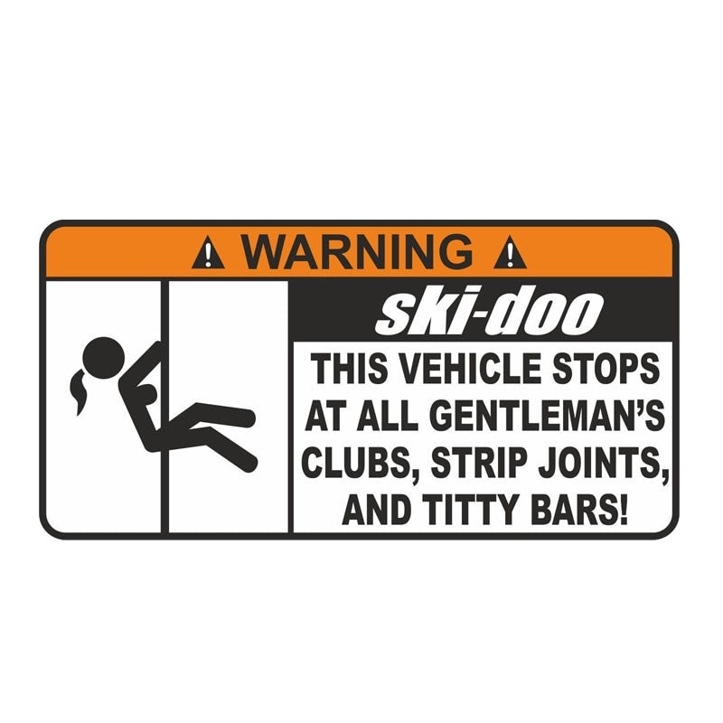 14.6CM*7.3CM Car Stickers The Vehicle Stops At All Men Clubs  Decal