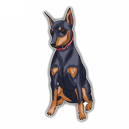 7.6CMx17CM Miniature Pinscher Breed Dog Car Decal C1-9039