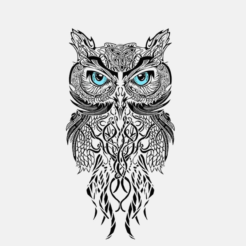 8.3CM*15.3CM Creative Blue Eye Owl  Motorcycle Car Sticker 11-01352