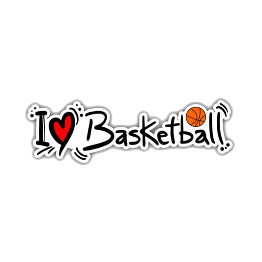 15.2CM*4.3CM Motorcycle decals I Love Basketball PVC High Quality Car Sticker 11-00173