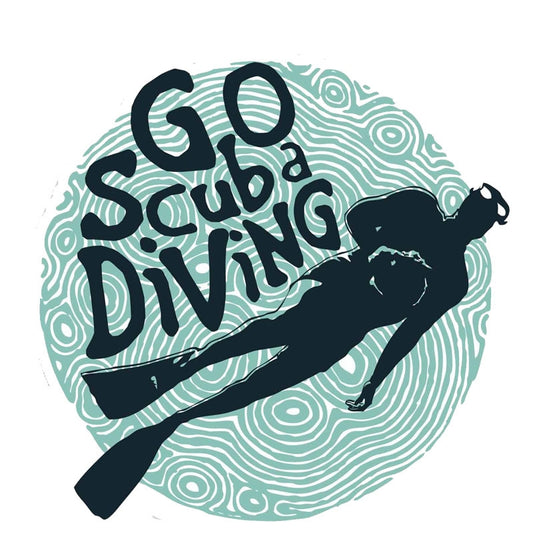 13CM*13CM Funny Go Scuba Diving   Decoration Car Sticker 11-00240