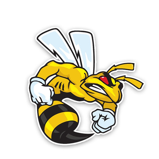 14.2CM14.3CM Lovely Angry Cartoon Hornets Colored PVC High Quality Car Sticker Decoration Graphic C1-5148
