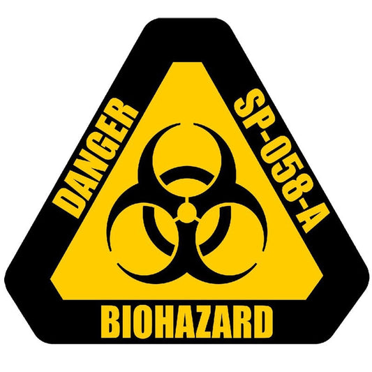 12CM*10.7CM DANGER BIOHAZARD Sign Warning Mark personality Car Sticker  Motorcycle Parts C1-7558
