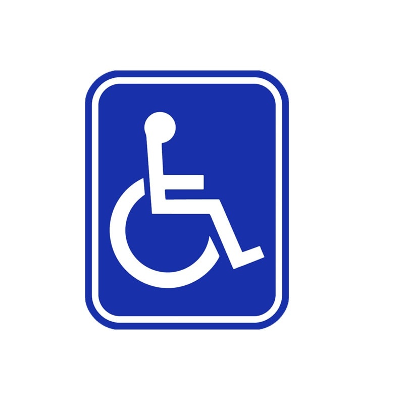 11.9CM*15.2CM  Handicap Symbol  Wheelchair Disabled  Window Car Sticker 11-00069