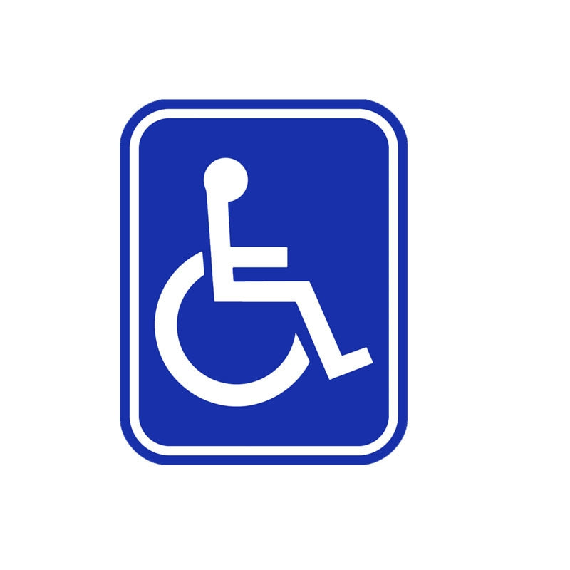 11.9CM*15.2CM  Handicap Symbol  Wheelchair Disabled  Window Car Sticker 11-00069