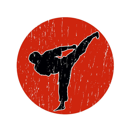 13CM*13CM Karate Martial Arts Kung Fu Judo PVC  Car Sticker 11-00308