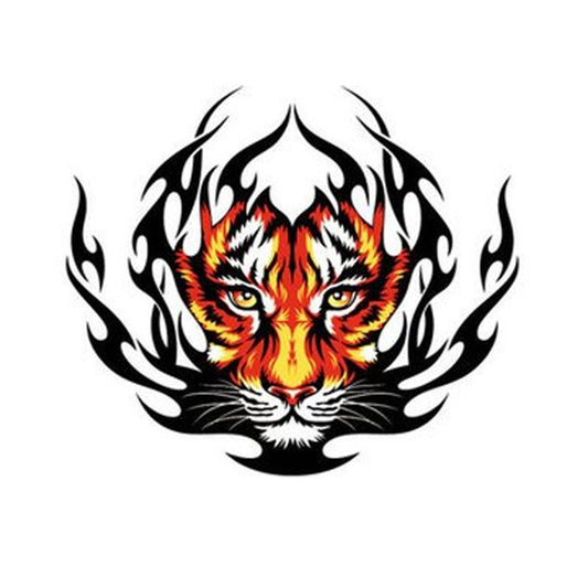 15CM*12.9CM Funny Tiger Flame Decal  Motorcycle Car Sticker 11-00598