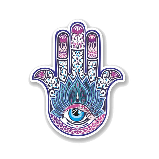 13.4CM*16.8CM Hamsa Hand Decal Religion All Seeing Eye  Motorcycle Car Sticker 11-00746