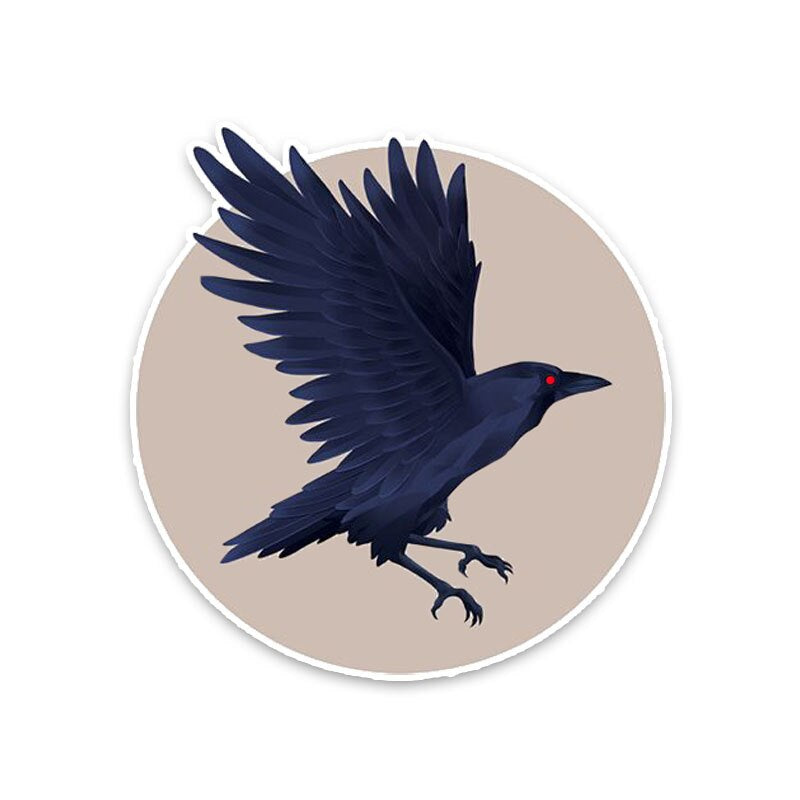 13.9*14.4CM Lovely Raven Decals Car Sticker Decor Personalized Graphic Bumper Car Window 11A0383