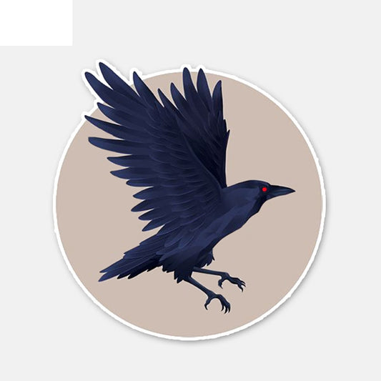 13.9*14.4CM Lovely Raven Decals Car Sticker Decor Personalized Graphic Bumper Car Window 11A0383