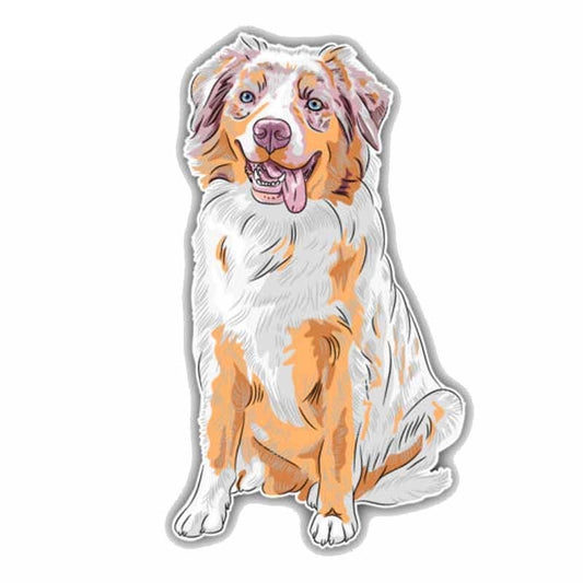 8.3CMx15CM Australian Shepherd Dog Cartoon Fashion Car Decoration Sticker C1-9085