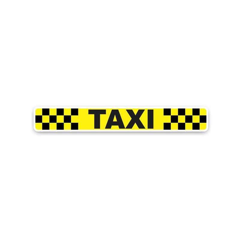 20*2.5CM Yellow Checkered TAXI Car Window Sticker  Decals Fashion Car-styling C1-8240