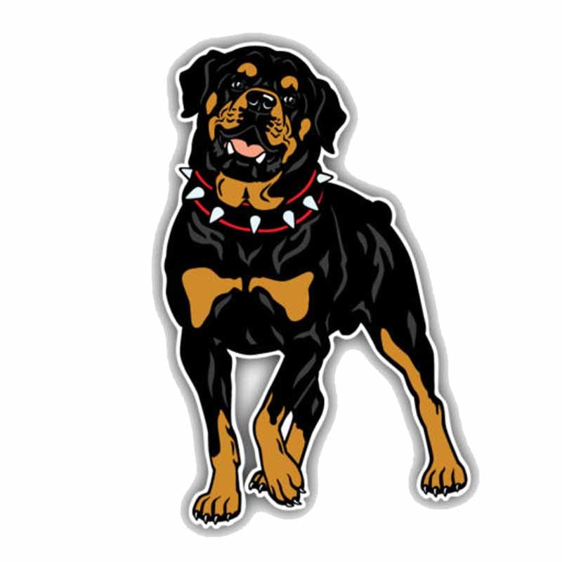8.9CMx14CM Rottweiler Dog Car Bumper Decoration Decal Sticker C1-9012