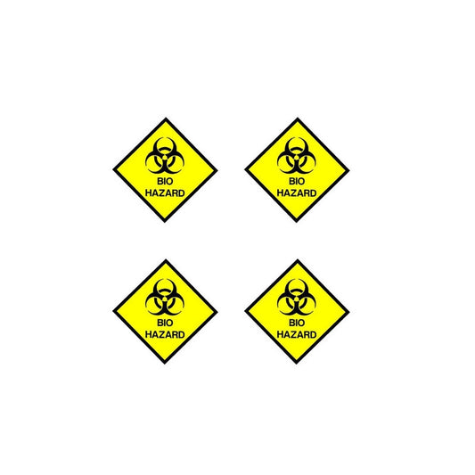 10CM*10CM 4X Car Styling Bio Hazard Sign Warning Mark Lnterest  Sticker Decal C1-7557