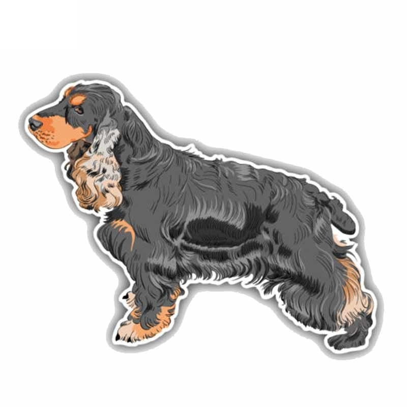 15CMx11.5CM Cute English Cocker Spaniel Breed Dog Car Decoration Bumper Car Sticker C1-9069
