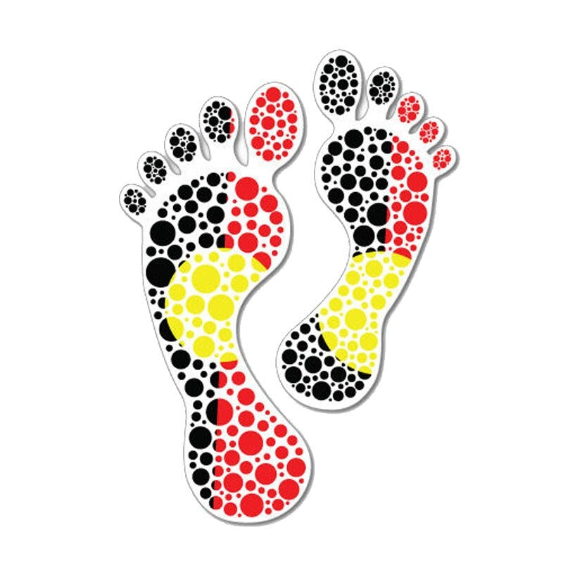 10.8CM*15.2CM Cute Aboriginal Style Footprints PVC Motorcycle Car Sticker 11-00321