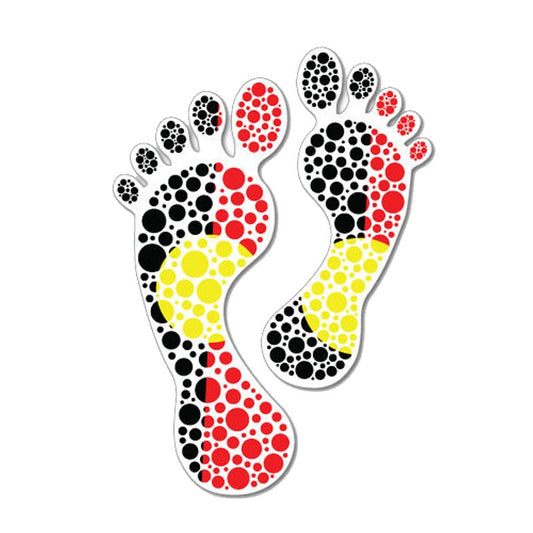 10.8CM*15.2CM Cute Aboriginal Style Footprints PVC Motorcycle Car Sticker 11-00321