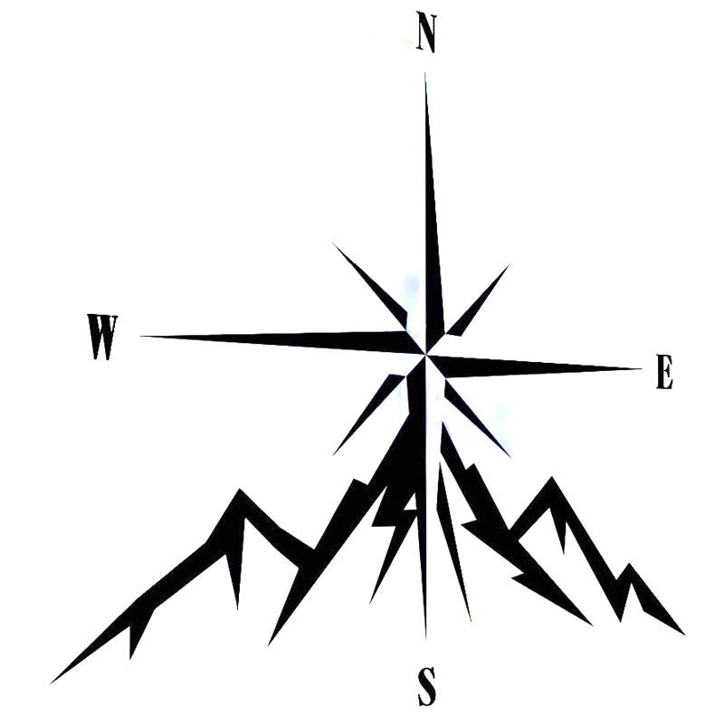 11.8cm*12.9cm NSWE Fashion Compass Rose Navigate 4x4 Offroad  Car Sticker Vinyl Decals S6-3545