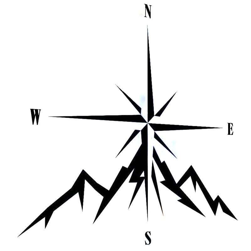 11.8cm*12.9cm NSWE Fashion Compass Rose Navigate 4x4 Offroad  Car Sticker Vinyl Decals S6-3545
