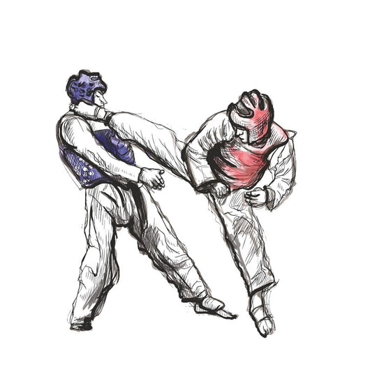 13.7CM*15.2CM  Boxing Taekwondo Karate Fun PVC Car Sticker 11-00245