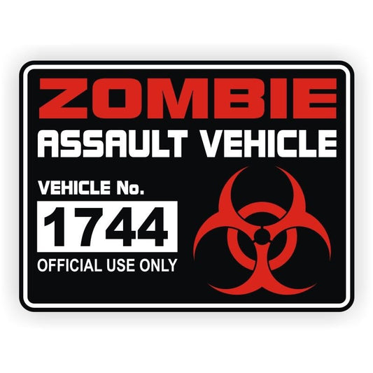 15x11.2cm Fashion ZOMBIE Assault Vehicle License  Car Stickers Motorcycle Decals C1-8029