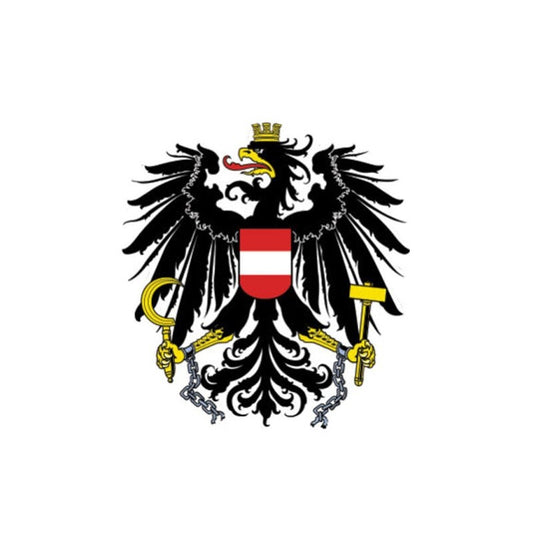 Fashion 9.6CM*10.2CM Personality Funny Austria Flag Coat Of Arms Car Sticker Decal  6-1087