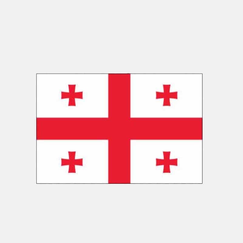 Fashion 10.5CM*6.5CM Car Accessories Georgian Flag Decal Window Helmet Car Sticker 6-2654