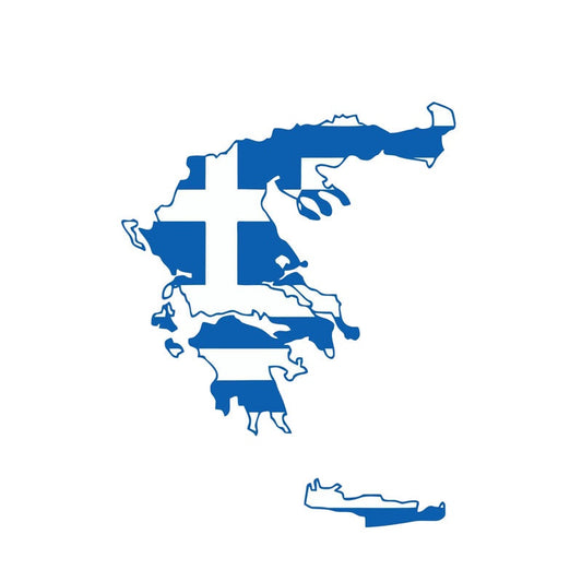 2020 NEW 10.4CM*13.3CM Car Styling Map Car Sticker Greece Flag  Decal 6-0884