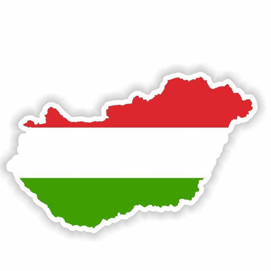 2020 NEW 17CM*11CM Creative Hungary Map Flag Helmet  Decal Car Sticker 6-1640