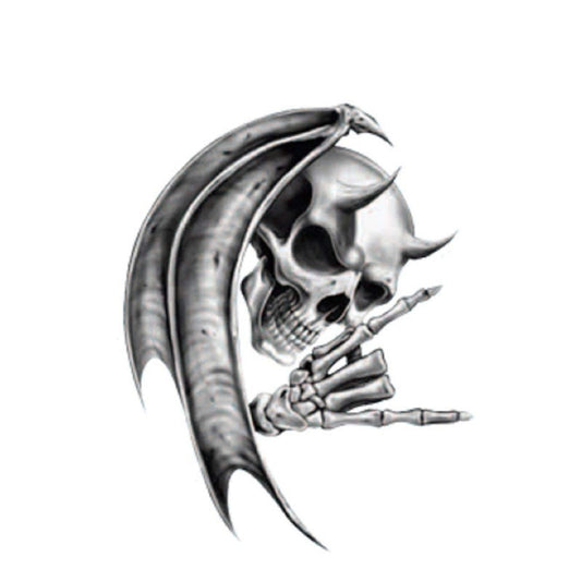 Fashion 11CM*14CM Devil Death Skull Motorcycle Helmet  Car Sticker Windows  Decal   6-0150