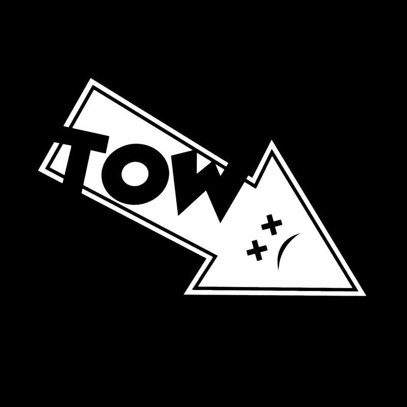 12.9CM*8.6CM Tow Hook Arrow Vinyl Decal Car Sticker Track Drag Drift Race Black Silver C10-02248