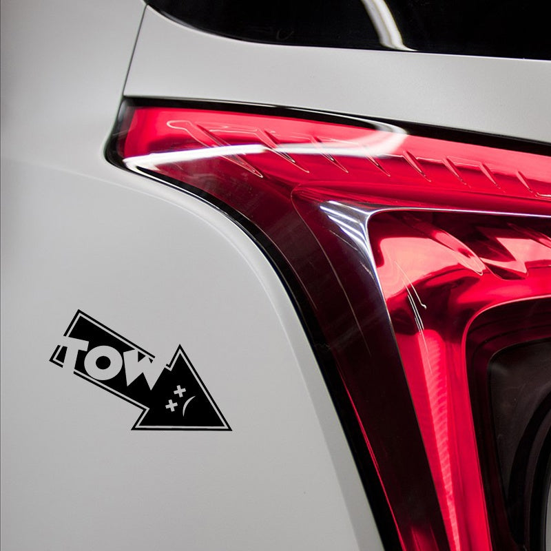 12.9CM*8.6CM Tow Hook Arrow Vinyl Decal Car Sticker Track Drag Drift Race Black Silver C10-02248
