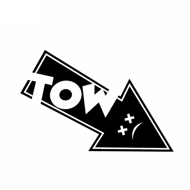 12.9CM*8.6CM Tow Hook Arrow Vinyl Decal Car Sticker Track Drag Drift Race Black Silver C10-02248