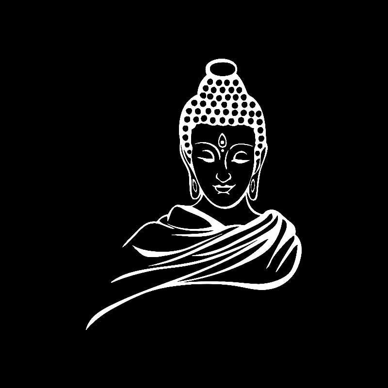 14.2CM*18CM Car Stickers Vinyl Decal Buddha Religion Buddhism Meditation Black/Silver C3-1522