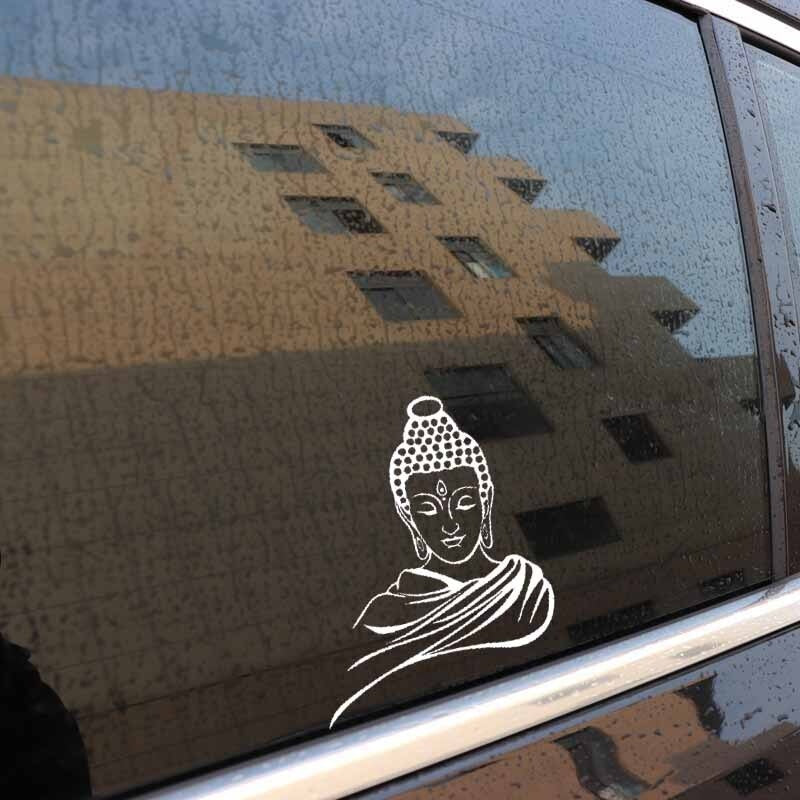14.2CM*18CM Car Stickers Vinyl Decal Buddha Religion Buddhism Meditation Black/Silver C3-1522