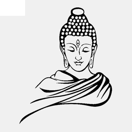 14.2CM*18CM Car Stickers Vinyl Decal Buddha Religion Buddhism Meditation Black/Silver C3-1522