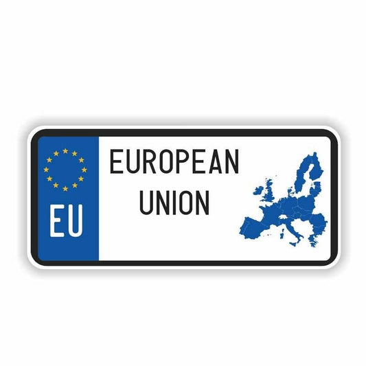 New Brand 15.3CM*6.6CM Personality European Union Car Sticker Decal Motorcycle  Accessories 6-1625