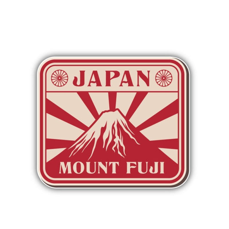 Hot 11CM*9.4CM Personality Mount Fuji Japan Car Sticker Decal Funny Car Accessories 6-1348