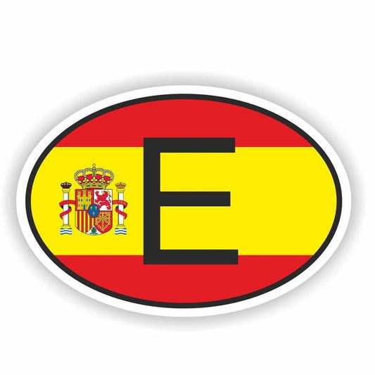 Fashion 17.8CM*11.9CM E SPAIN Country Code Funny Car Motorcycle Personality Decal Car Sticker  6-0210
