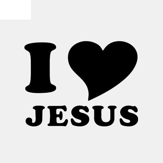 2020 NEW 12.7CM*9.5CM I LOVE JESUS HEART Christian Religious Vinyl Decal Car Sticker Black/Silver C3-1262