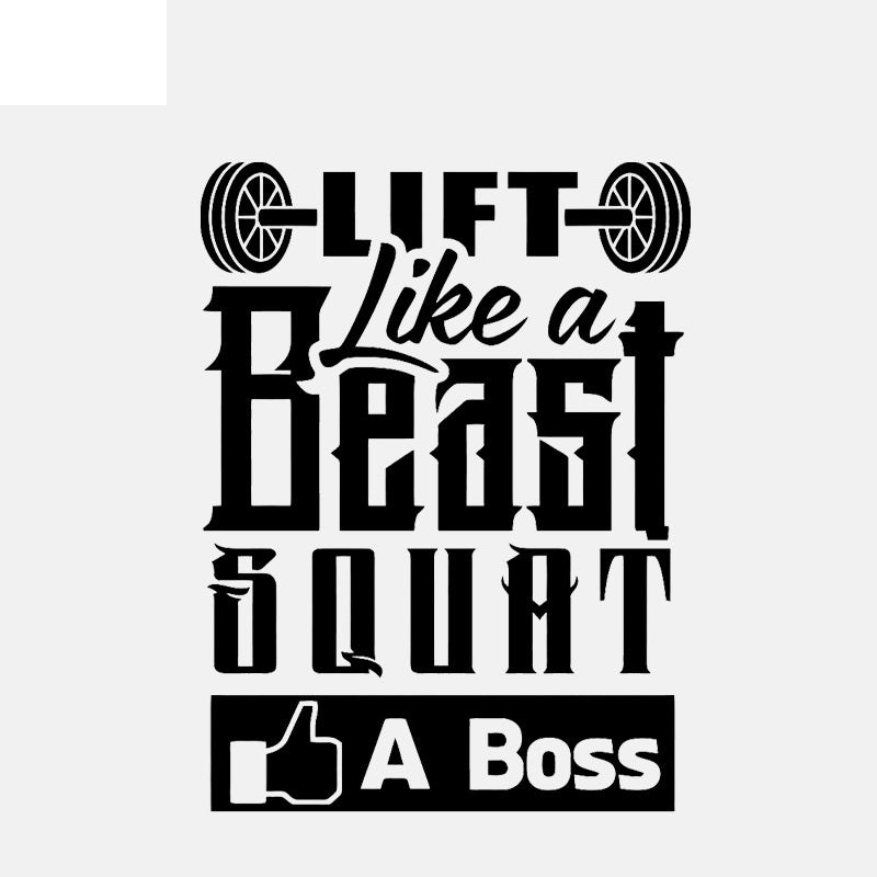 2020 NEW 39CM*52CM  Lift like a beast squat  Fitness Sport PVC Gym Motivational Wall Sticker W1-786