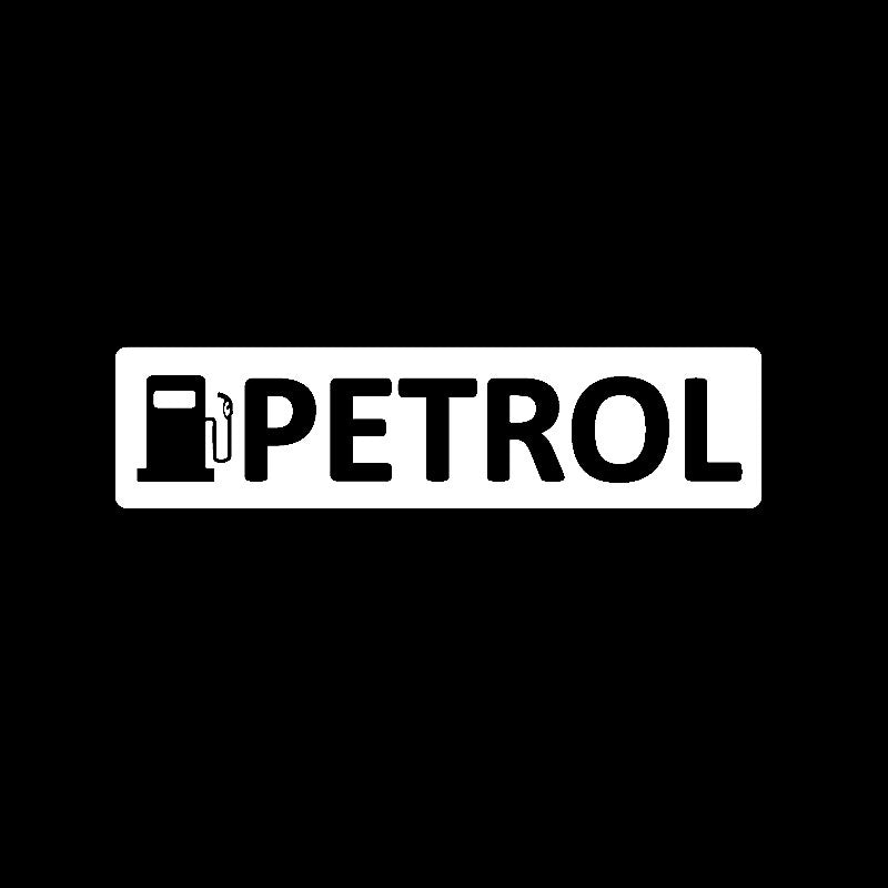 New Fashion 13.5CM*3.5CM PETROL Warning Car Sticker Vinyl Decals Black/Silver C3-0796