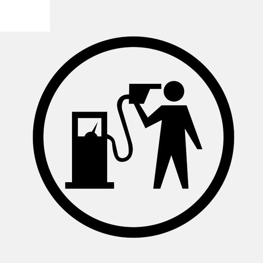 High-quality 12.7CM*12.7CM Car Sticker Funny Vinyl Decal Gas Fuel Black/Silver C3-0743