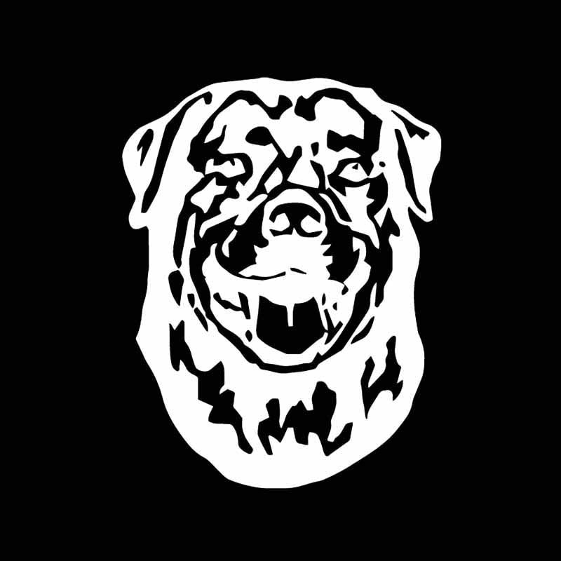 High-quality 12.4X16CM Rottweiler Dog Vinyl Decal Car Sticker Cute Cartoon Animal Art Decor Black/Silver C24-1116