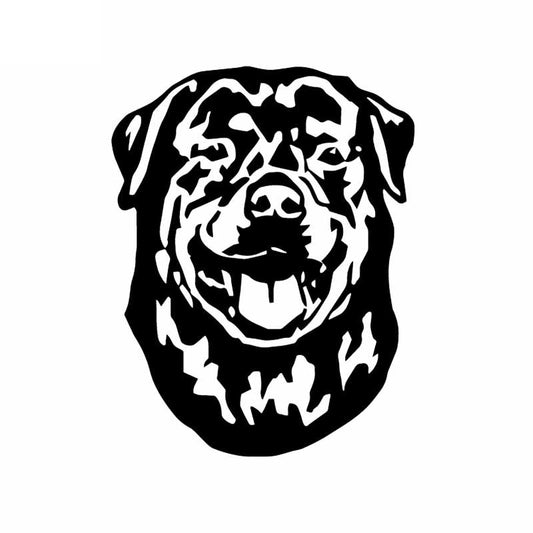 High-quality 12.4X16CM Rottweiler Dog Vinyl Decal Car Sticker Cute Cartoon Animal Art Decor Black/Silver C24-1116