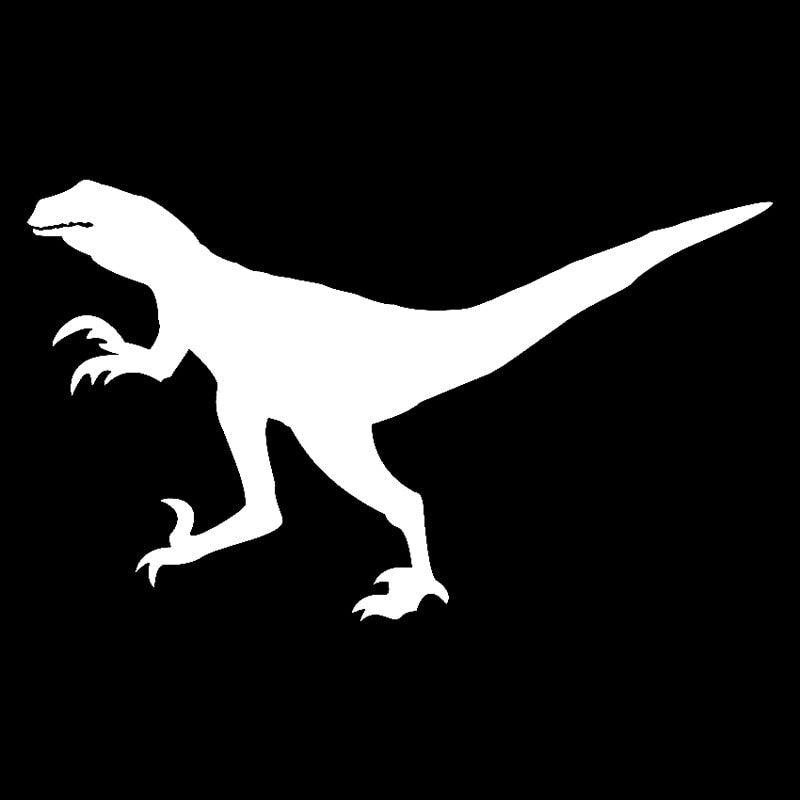 2020 NEW 18.3cm*10.8cm Velociraptor Raptor Dinosaur Animal Car Sticker Vinyl Black/Silver S3-5495