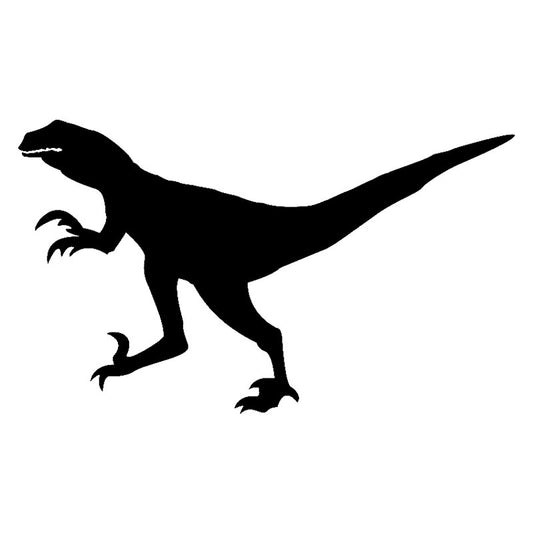 2020 NEW 18.3cm*10.8cm Velociraptor Raptor Dinosaur Animal Car Sticker Vinyl Black/Silver S3-5495