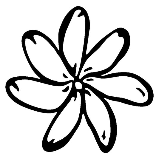 New Fashion 15cm*14.9cm Tiare Flower  Vinyl Car-Styling Car Sticker Black/Silver S3-5559